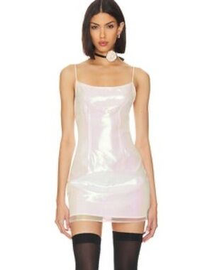 Superdown rosalind mini dress in opal size XS